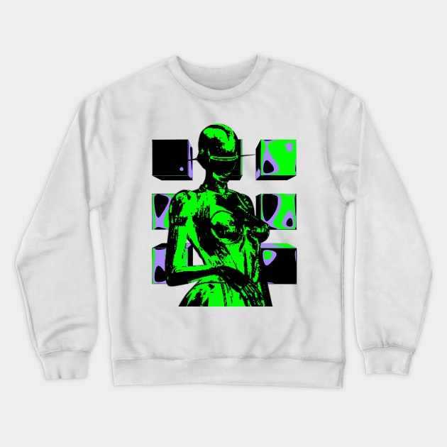 Pixel Cyborg Crewneck Sweatshirt by RAdesigns